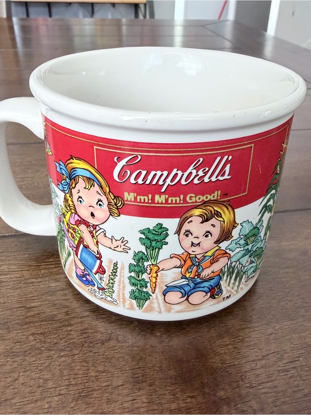 Vintage Campbell’s Soup Mug By Westwood 1993 Ceramic Mug Kids in Garden 14oz